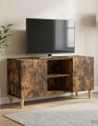 vidaXL ТВ шкаф 102 x 345 x 50 см Опушен дъб Инженерна дървесина