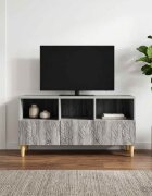 vidaXL ТВ шкаф 102 x 345 x 50 см Сив Сонома Инженерна дървесина