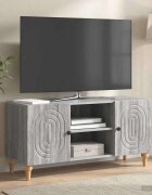 vidaXL ТВ шкаф 102 x 345 x 50 см Сива сонома Инженерна дървесина