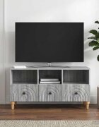 vidaXL ТВ шкаф 102 x 345 x 50 см Сиво Сонома