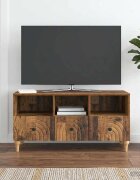 vidaXL ТВ шкаф 102 x 345 x 50 см Старо дърво