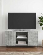 vidaXL ТВ шкаф 102 x 345 x 52 см Бетонно сиво Инженерна дървесина
