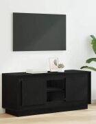 vidaXL ТВ шкаф 102 x 35 x 45 см Черния дъб Инженерна дървесина