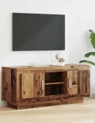 vidaXL ТВ шкаф 102 x 35 x 45 см Старо дърво Инженерна дървесина