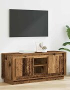vidaXL ТВ шкаф 102 x 35 x 45 см Старо дърво Инженерна дървесина