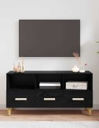 vidaXL ТВ шкаф 102 x 36 x 50 см Черния дъб Инженерна дървесина