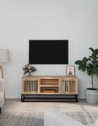 vidaXL ТВ шкаф 105x30x45 см инженерно дърво и желязо