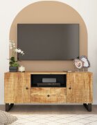 vidaXL ТВ шкаф 105x335x46 см масивно манго и инженерно дърво