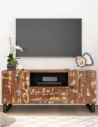 vidaXL ТВ шкаф 105x335x46 см масивно регенерирано и инженерно дърво