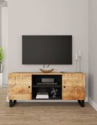 vidaXL ТВ шкаф 105x33x46 см масивно мангово дърво