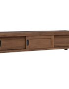 vidaXL ТВ шкаф 110 x 30 x 30 см Солидно тиково дърво Натурално
