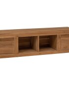 vidaXL ТВ шкаф 110 x 30 x 35 cm Натурално Солидно тиково дърво
