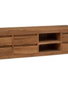 vidaXL ТВ шкаф 110 x 30 x 40 cm Натурално Солидно тиково дърво