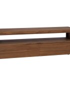 vidaXL ТВ шкаф 110 x 30 x 40 cm Натурално Солидно тиково дърво