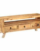 vidaXL ТВ шкаф 110x30x40 cм мангово дърво масив