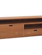 vidaXL ТВ шкаф 110x30x40 cм тиково дърво масив