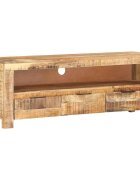 vidaXL ТВ шкаф 110x30x40 см грубо мангово дърво