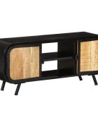 vidaXL ТВ шкаф 110x30x45 см грубо мангово дърво