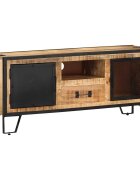 vidaXL ТВ шкаф 110x31x46 см грубо мангово дърво