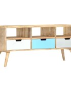 vidaXL ТВ шкаф 110x35x48 см мангово дърво масив
