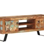 vidaXL ТВ шкаф 112x30x45 см регенерирано дърво масив