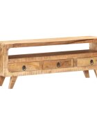 vidaXL ТВ шкаф 117x30x41 см грубо мангово дърво масив