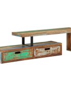 vidaXL ТВ шкаф (118-200) x 30 x 40 см масивна регенерирана дървесина