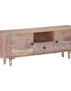 vidaXL ТВ шкаф 118x30x40 см акациево дърво масив