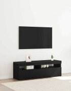 vidaXL ТВ шкаф 120 x 35 x 40 см Черния дъб Инженерна дървесина