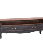 vidaXL ТВ шкаф 120x30x40 см черен махагоново дърво масив