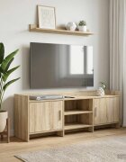 vidaXL ТВ шкаф 130 x 33 x 47 см Дъб сонома Инженерна дървесина