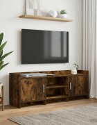 vidaXL ТВ шкаф 130 x 33 x 47 см Опушен дъб Инженерна дървесина