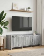 vidaXL ТВ шкаф 130 x 33 x 47 см Сив Сонома Инженерна дървесина