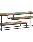 vidaXL ТВ шкаф 130x30x45 см регенерирано дърво масив