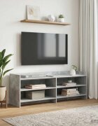 vidaXL ТВ шкаф 135 x 33 x 47 см Бетонно сиво