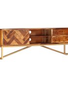 vidaXL ТВ шкаф 140x30x45 акациево дърво масив