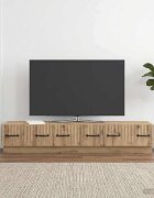 vidaXL ТВ шкаф 147 x 345 x 27 см Дъб артизан Инженерна дървесина