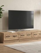 vidaXL ТВ шкаф 147 x 345 x 27 см Дъб артизан Инженерна дървесина