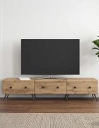 vidaXL ТВ шкаф 147 x 345 x 30 см Дъб артизан Инженерна дървесина