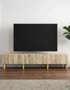 vidaXL ТВ шкаф 147 x 345 x 30 см Дъб сонома Инженерна дървесина