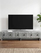 vidaXL ТВ шкаф 147 x 345 x 30 см Сива сонома Инженерна дървесина