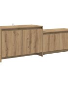 vidaXL ТВ шкаф 147 x 35 x 50 см Дъб артизан Инженерна дървесина