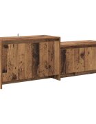 vidaXL ТВ шкаф 147 x 35 x 50 см Дъбова дървесина Инженерна дървесина