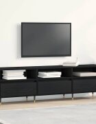 vidaXL ТВ шкаф 150 x 30 x 445 см Черния дъб Инженерна дървесина