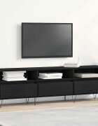 vidaXL ТВ шкаф 150 x 30 x 445 см Черния дъб Инженерна дървесина