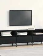 vidaXL ТВ шкаф 150 x 30 x 445 см Черния дъб Инженерна дървесина