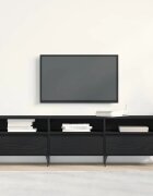 vidaXL ТВ шкаф 150 x 30 x 445 см Черния дъб Инженерна дървесина
