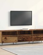 vidaXL ТВ шкаф 150 x 30 x 445 см Старо дърво Инженерна дървесина