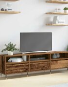 vidaXL ТВ шкаф 150 x 30 x 45 см Старо дърво Инженерна дървесина