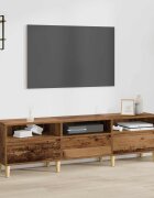 vidaXL ТВ шкаф 150 x 30 x 45 см Старо дърво Инженерна дървесина